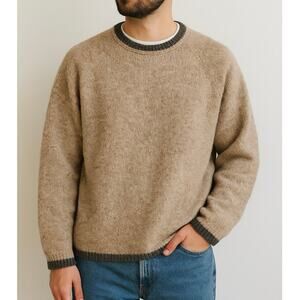 Woolrich 2XL Wool Sweater Handframed Chunky Knit Outdoors Layer Fall Grandpa